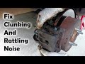 Fix wheel end rattling noise  clunking noise over rough roads  easy brake service