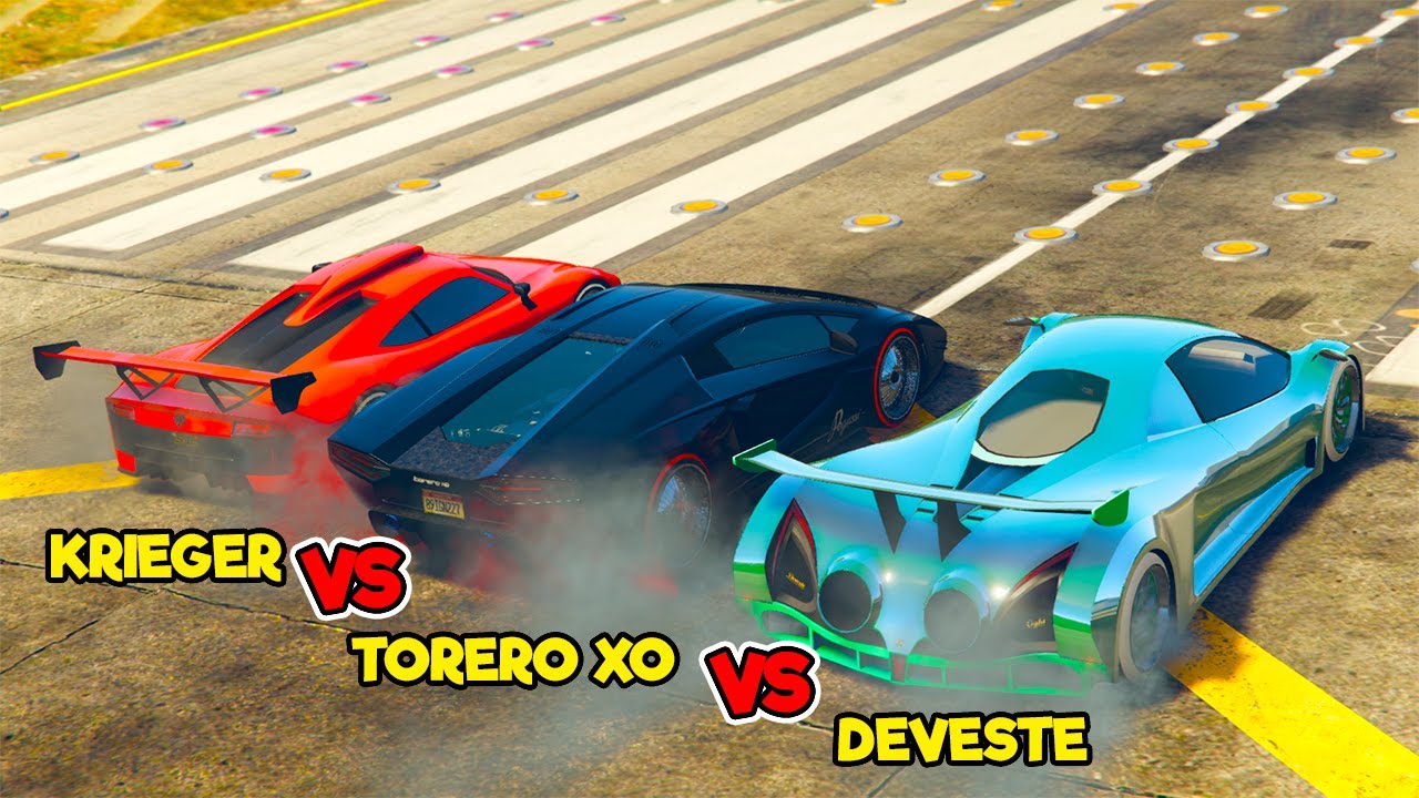 GTA 5 Online: Principe DEVESTE Eight vs Pegassi TORERO XO vs Benefactor