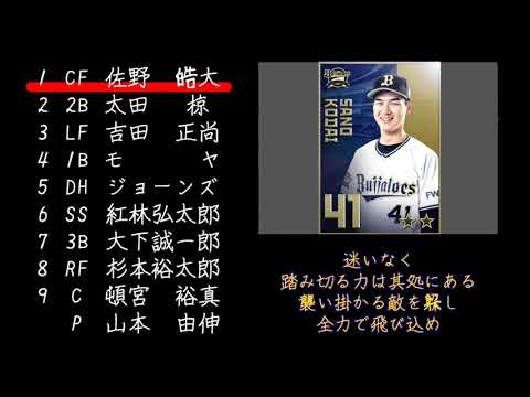 【OUENKA DAY】オリックス バファローズ 2021 開幕戦予想スタメン1-9