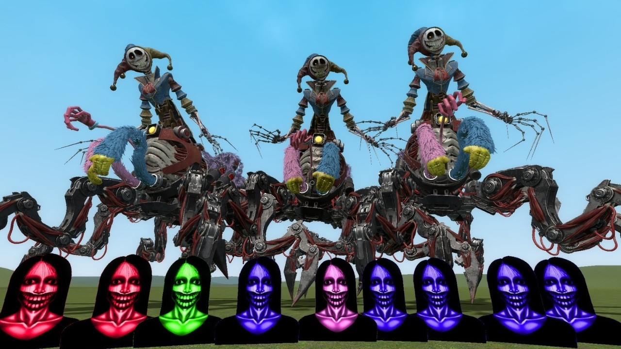 Surviving the Poppy Playtime Chapter 5 Monsters, Kuchisake onna Vs Towers In Garry's Mod