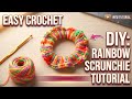 Tutorial on How to make crochet scrunchies for beginner