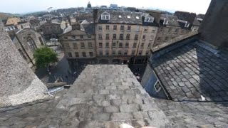 Climbing a roof in Edinburgh