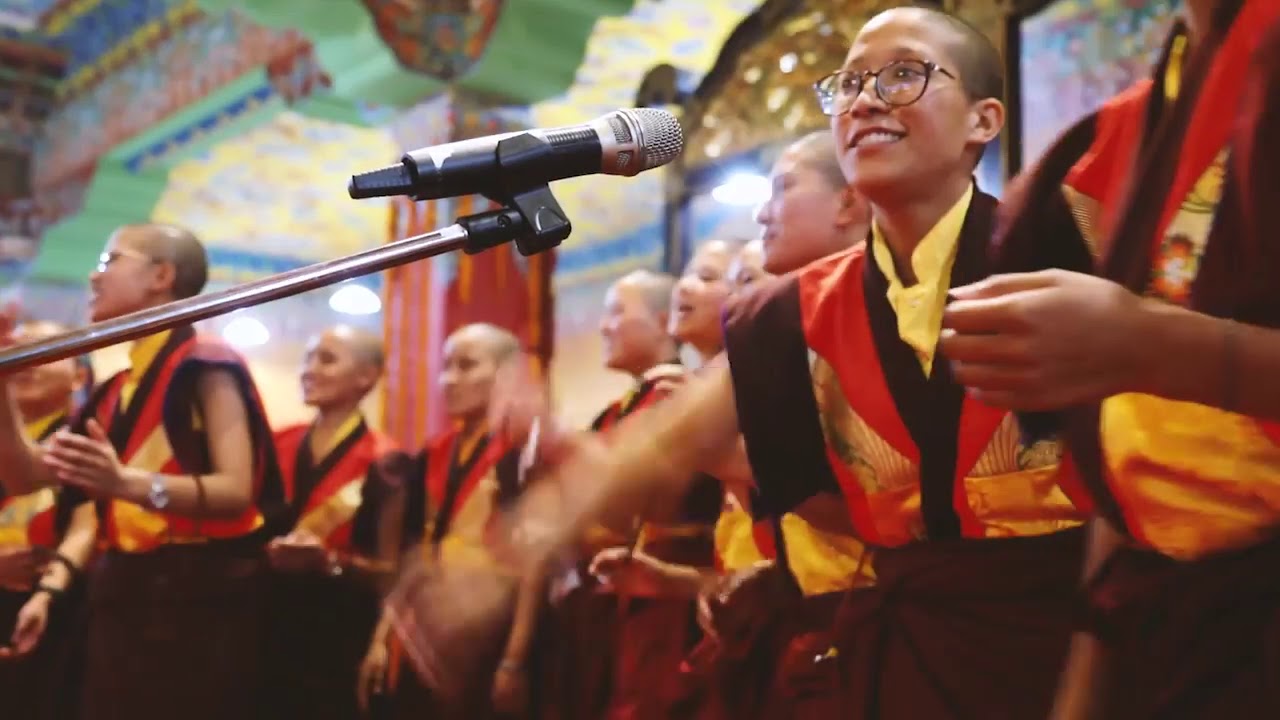 Kagyu Nuns debating at Kagyu Nuns Guncho Tergar Monastary, Bodhgaya