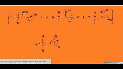Acetate Ion Resonance Structure Example