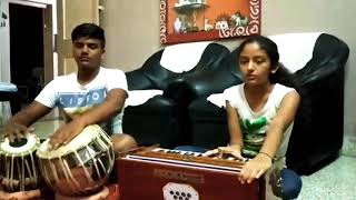 Video thumbnail of "Hich amchi prarthana, By Janavi & Sarvesh ,,Tabla and Harmonium cover....."