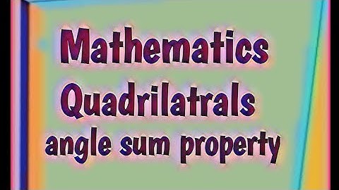 Class 9 Maths|quadrilateral-angle sum property|proof || ncert
