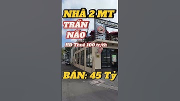 Bán nhà mặt tiền đường Trần Não Q2