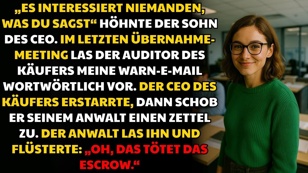 Er Sagte 'Niemanden Interessiert’s.' Ich Zerstörte Seinen 60 Mio. € Übernahme-Deal. | Büro-Rache