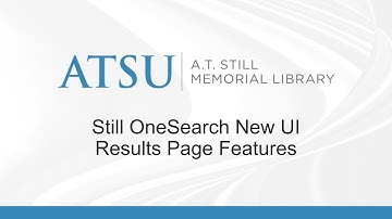 Still OneSearch New UI Results Page Features