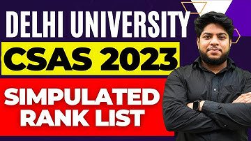 Delhi University Simulated Rank List Details✅