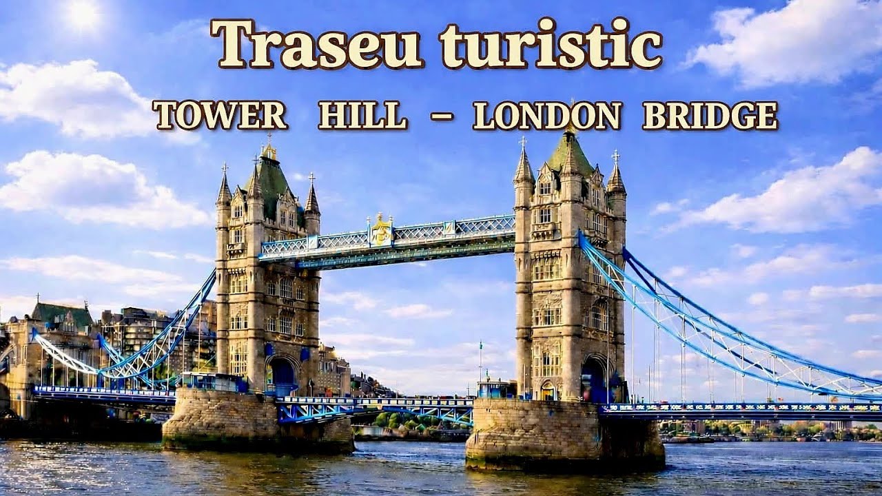 Traseu turistic în Londra: Tower Hill - Tower Bridge - Promenada Reginei - London Bridge.   4K