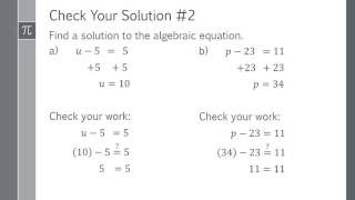 Solving Algebraic Equations Part 1: Independent Practice Solutions - Conquering Math
