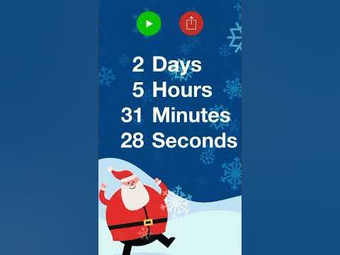 Minutes and hours days seconds until Christmas - YouTube