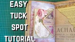 Quick and easy tuck spot for junk journals and scrapbook projects @SewDarnTwisted