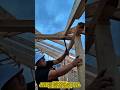 Traditional Roof Frame Assembly Using Manual Nail Technique.