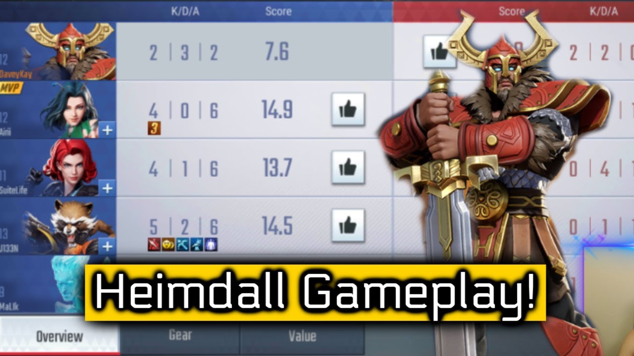 Marvel Super War Heimdall Gameplay + Tutorial! Marvel Super War Hero Review!