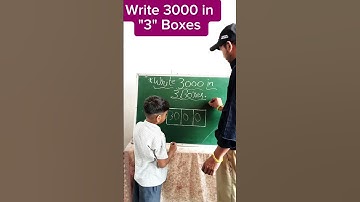 Write 3000 in "3" Boxes #math challenge #education #yt short
