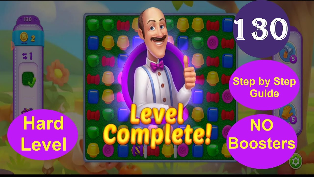 Homescapes Level 130 [2021] [HD] solution of Level 130 on Homescapes