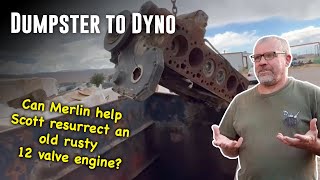 Dumpster to Dyno: Resurrecting a Rusted Cummins 12 Valve Engine  Part 1  @MerlinsOldSchoolGarage