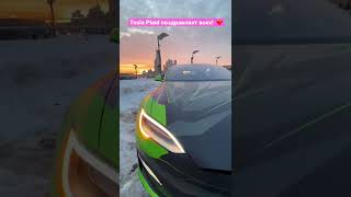 Tesla Plaid Варпача разговаривает и поздравляет всех с 14 февраля #shorts