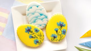 Easter Egg Cookies. Blue and Yellow are colors of freedom 💛💙