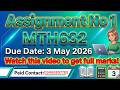 MTH632 assignment No.1 Solution 2026_ mth632 assignment no.1 solution_ %100 Correct Guarante#mth632