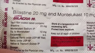 Bilagra M Bilastine 20 mg and Montelukast 10 mg Tablets