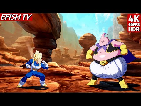 Super Saiyan Vegeta & Trunks vs Fat Buu & Frieza (Hardest AI) - Dragon Ball FighterZ | 4K 60FPS HDR