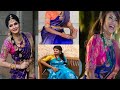 Top 30+ blue silk sarees with contrast blouse//awesome blue Pattu sarees collections