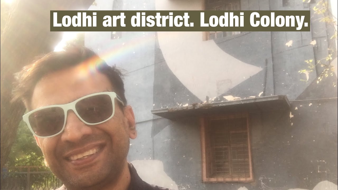 Walking around Lodhi art district in Lodhi colony.
