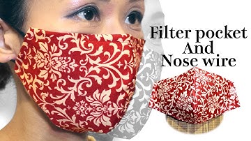 Breathable - 3D Face Mask Tutorial｜DIY Free Printable Mask Pattern｜With Filter Pocket and Nose wire
