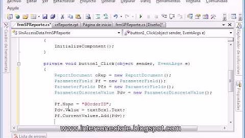 Reporte utilizando un parámetro de un stored procedure con c# y crystal reports