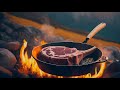 Wilderness cooking tomahawk rib eye steak  bushcraft cooking  war4u tv