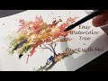 What to paint first in 2021? An easy, fast, simple, splashy AND loose fall tree watercolor painting!