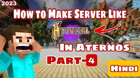How To Make A Minecraft Server Like Hypixel In Aternos 1.19+ Part-4 || #Minecraft #Aternos #hypixel