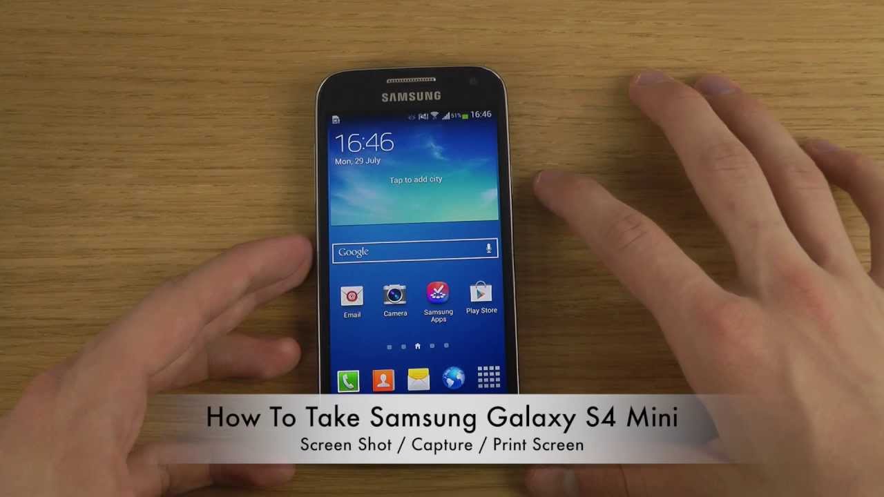 How To Take Samsung Galaxy S4 Mini Screen Shot / Capture / Print Screen