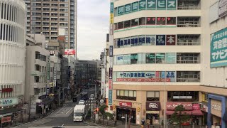 JR東日本総武線君津行き　市川駅→船橋駅　側面展望・車内放送