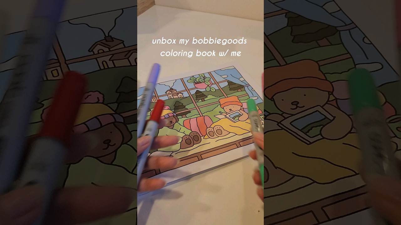 unboxing my bobbie goods coloring book 🧸💞🌟 