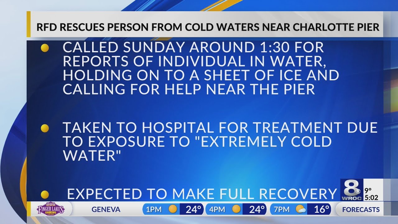 Rochester Fire Department rescues person from cold waters near Charlotte Pier