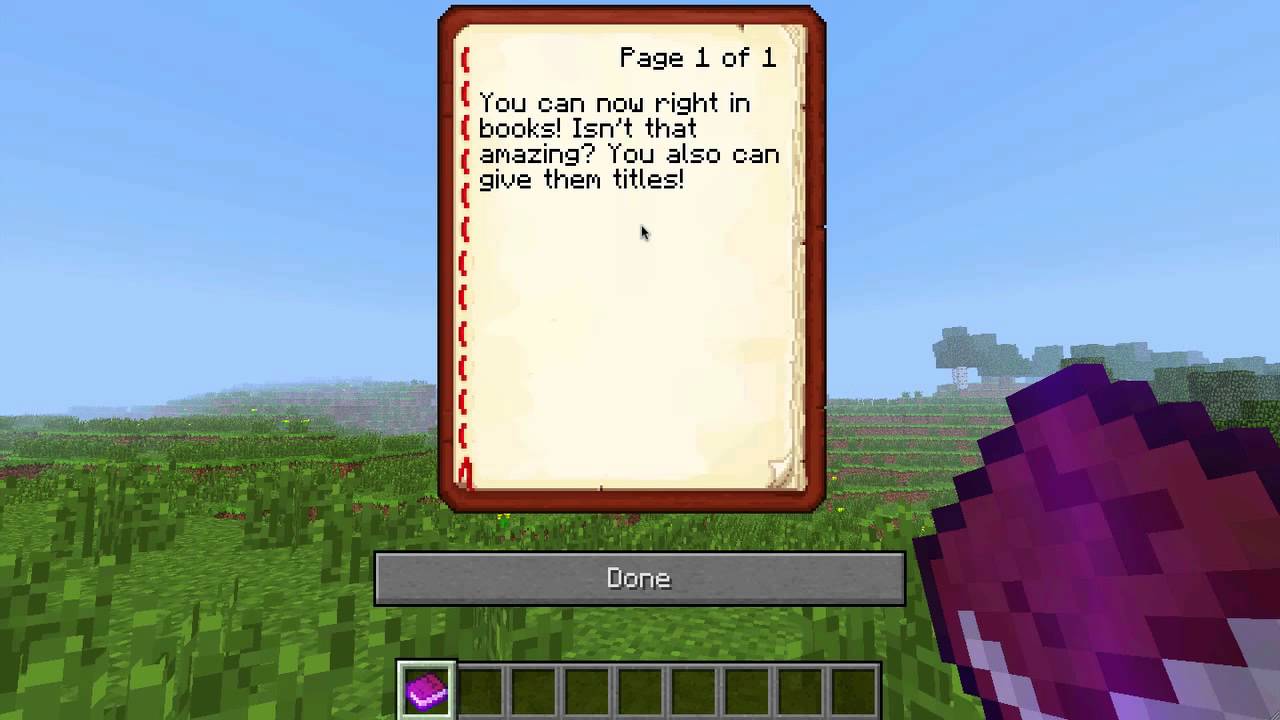 Minecraft Write In Books Book And Quill Snapshot 12w17a