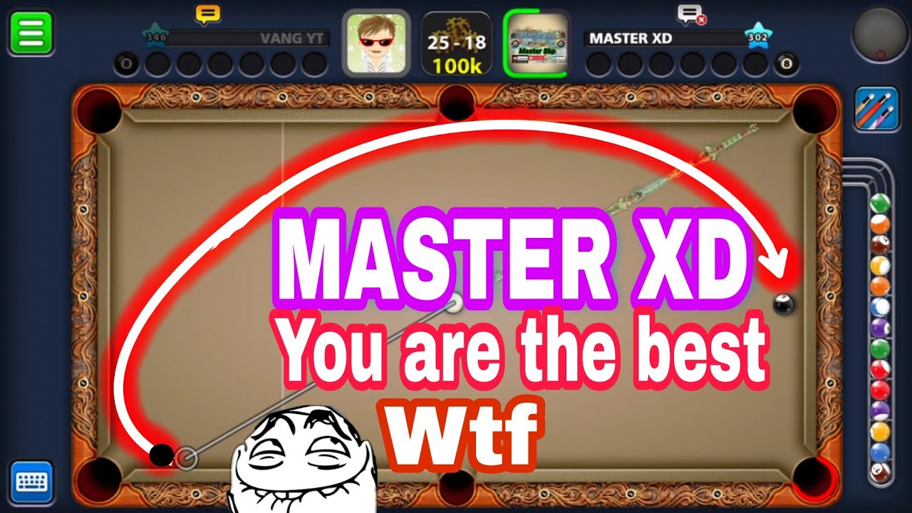 Insane inderect shot 8 ball pool at jakata player || VANG YT Vs MASTER XD  || Gaming - 