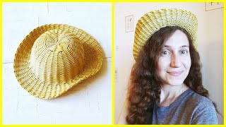 Шляпа из бумажных трубочек! Подробный МК! Шляпа из бумажных трубочек! Подробный МК!