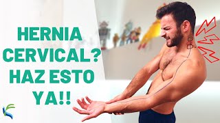 5 ejercicios para HERNIA DISCAL 😍 cervical ELIMINA dolor🔥  Fisiolution