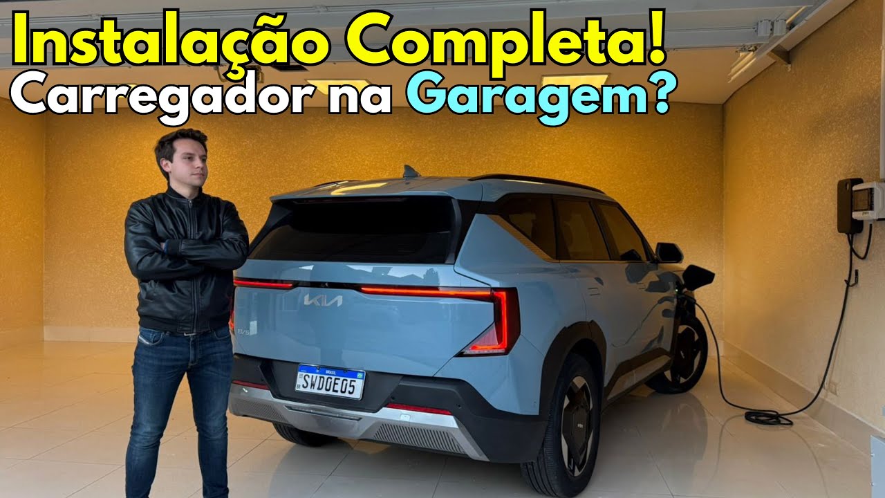 COLOQUEI UM CARREGADOR NA MINHA GARAGEM: Instalação Completa e Todos os Detalhes
