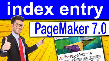 index entry in pagemaker || Create Index In PageMaker 7.0