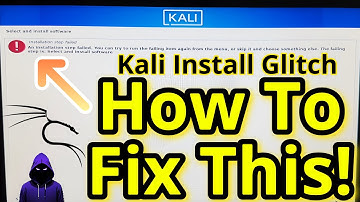 Fix Kali Linux Install Error | “Installation Step Failed”  failing step Select and install software.