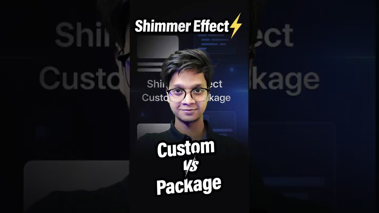 Flutter Shimmer Effect | Custom vs Package | Best UI Loading Animation 🔥