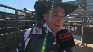 90-POINT RIDE: John Crimber rides Dirty Honey for 91.10 points!