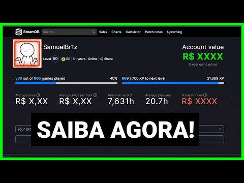 Como usar o Steam Calculator para saber detalhes de sua conta