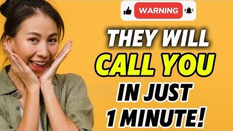 Get Them to Call You in 1 Minute with This Trick! Specific Person Try This POWERFUL Technique